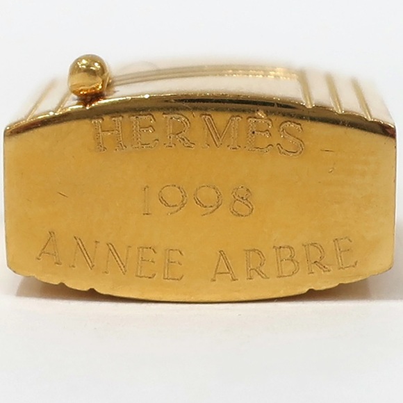 Vintage HERMEZ Cadena Lock Bag Charm 1998 Anne Arbre NWOT - Picture 5 of 10